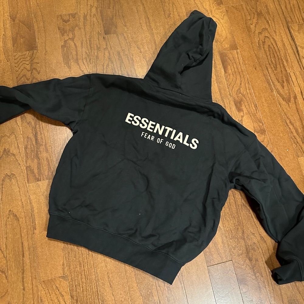 NWT Fear of God  Essentials Black Hoodie (Kids 10)